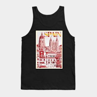 Spain vintage travel tourism 8 Tank Top